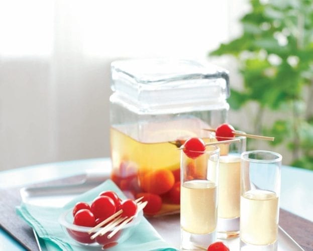 Spiced cherries in vodka