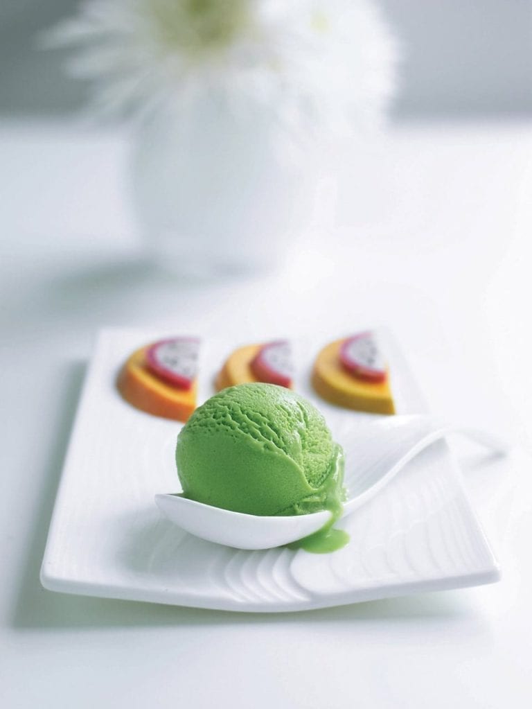 Green tea ice cream