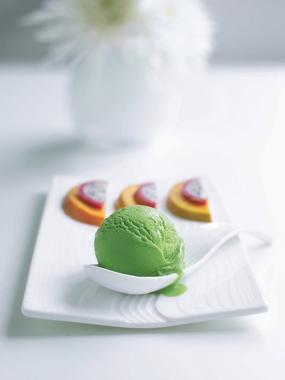Green tea ice cream recipe delicious. Magazine