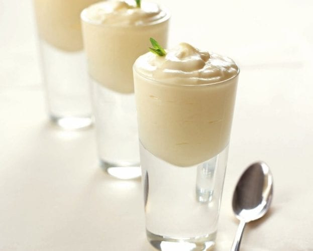 Frozen mint and chocolate parfait