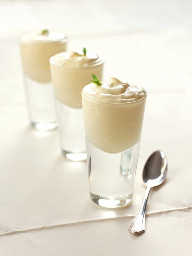 White chocolate mint mousse