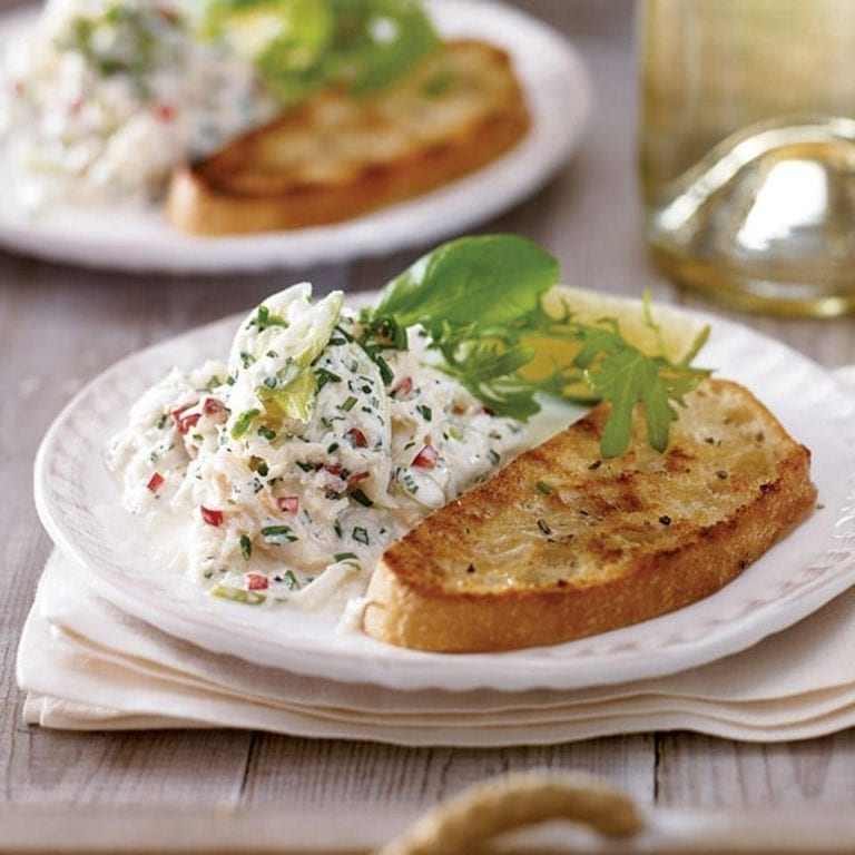 Crab salad with ciabatta toasts