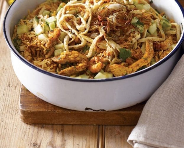 Spicy chicken nasi goreng