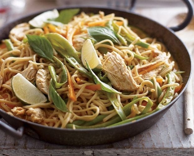Thai chicken coconut noodles