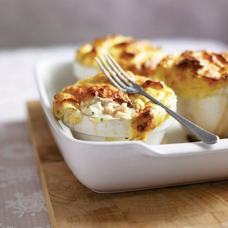 Smoked haddock, prawn and fennel fish pies