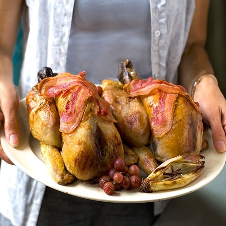 Roast guinea fowl