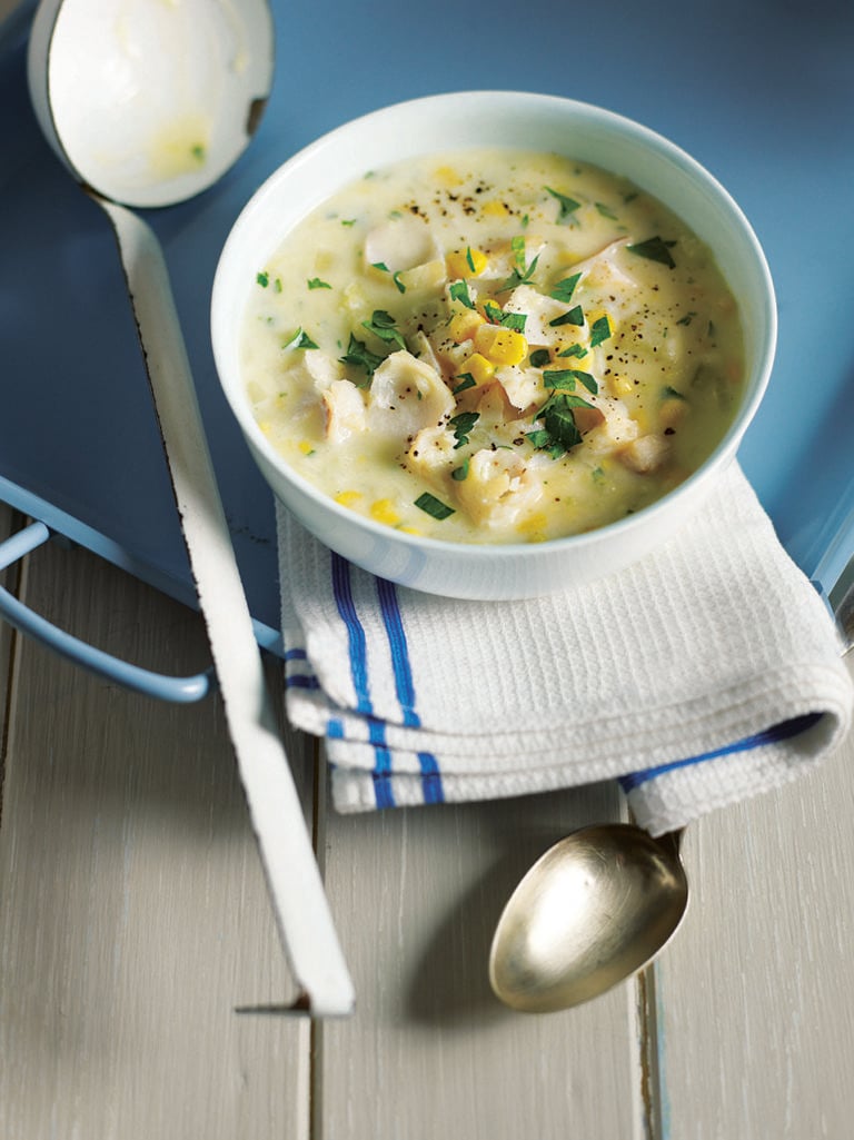 Smoked haddock and sweetcorn chowder