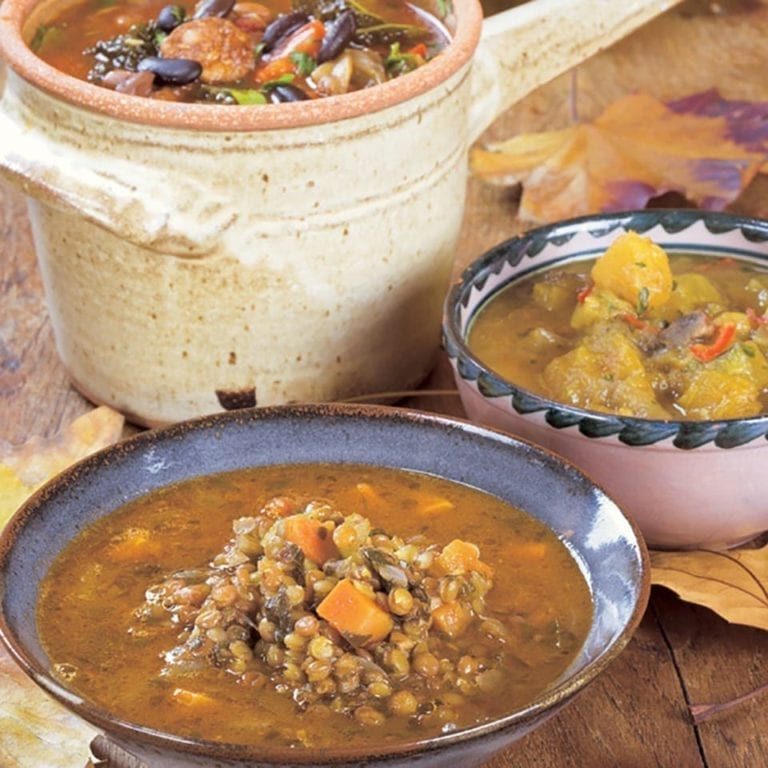 Chilli pumpkin and wild mushroom soup