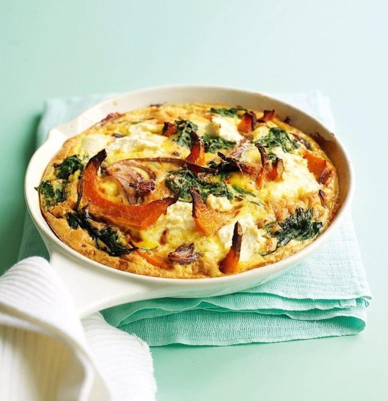 Pumpkin, spinach, ricotta and sage tortilla