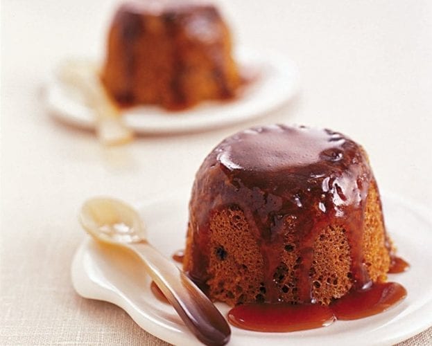 Microwaved sticky toffee pudding