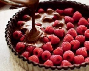 Silky chocolate and raspberry tart – video