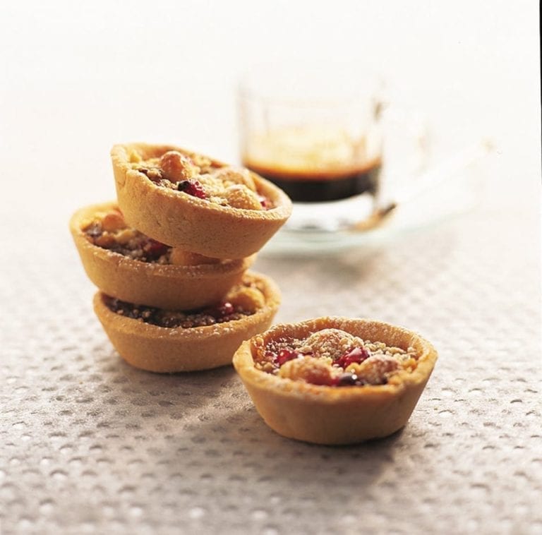 Cranberry and marzipan mince pies