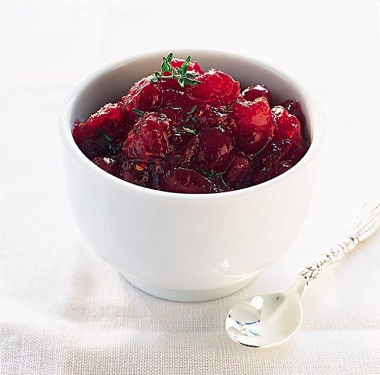 Cranberry, orange and thyme sauce