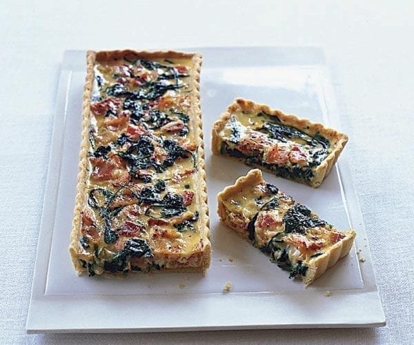 Dairy-free bacon and spinach quiche