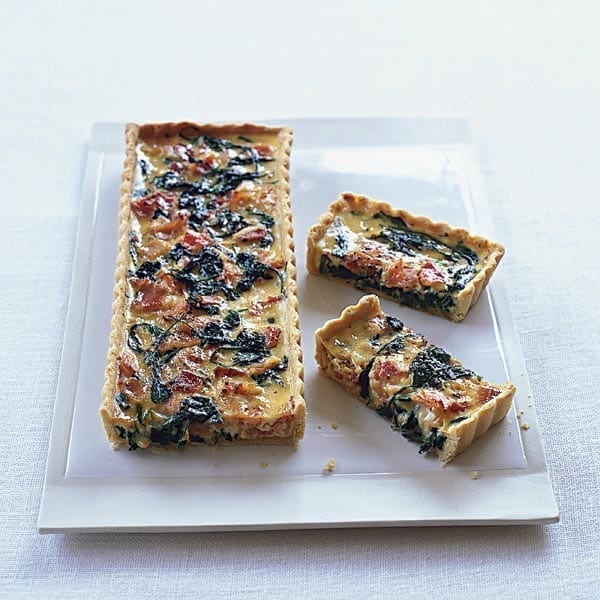 Dairy-free bacon and spinach quiche