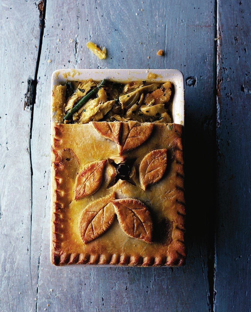 Curried chicken and parsnip pie recipe | delicious. magazine
