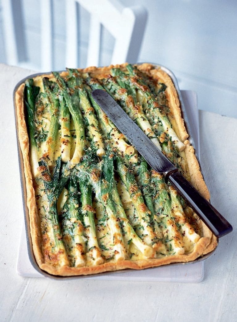 Creamy potato, leek and Gruyère tart