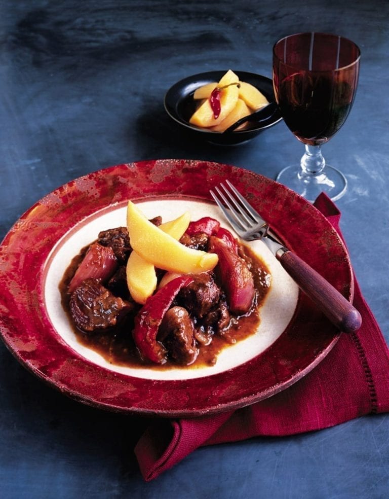 Venison casserole with quince compote recipe | delicious. magazine