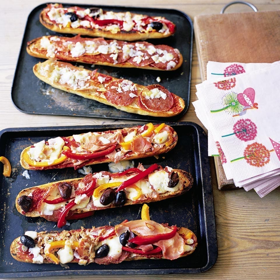 Baguette pizzas recipe | delicious. magazine