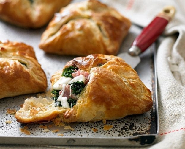 Mozzarella and winter green parcels