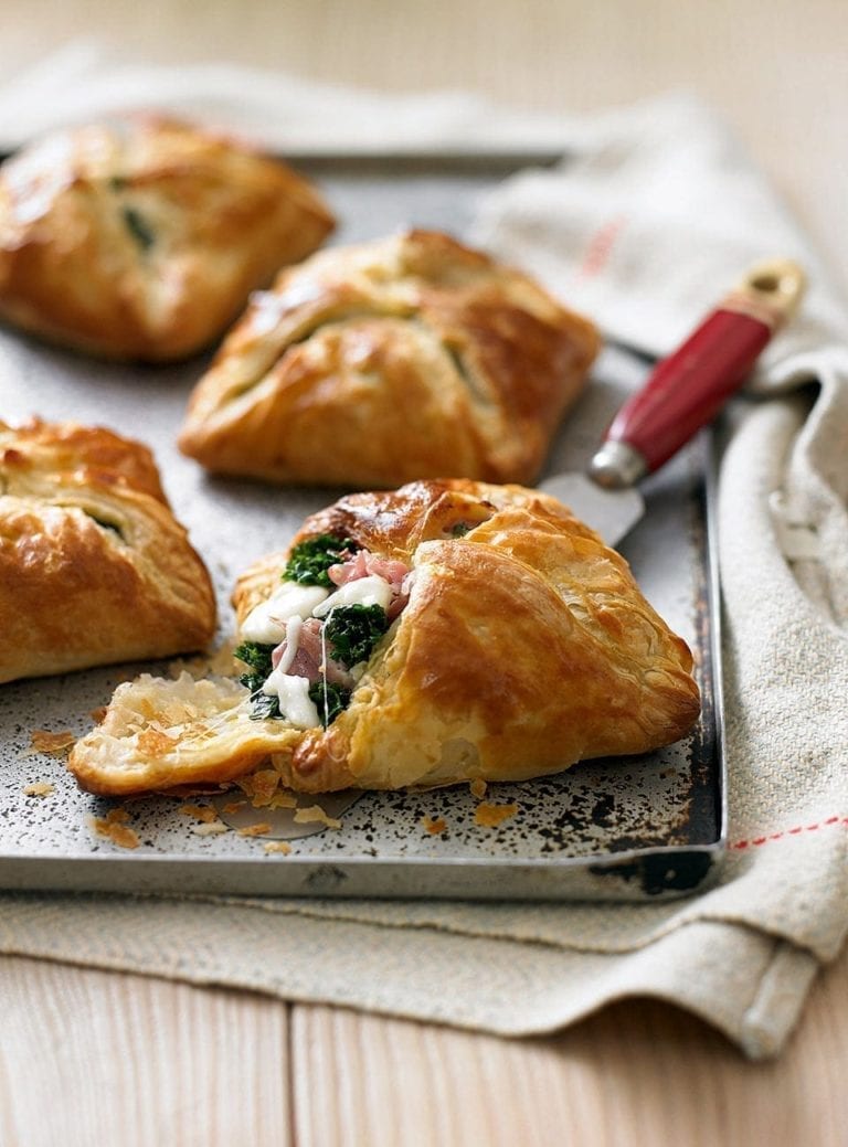 Mozzarella and winter green parcels