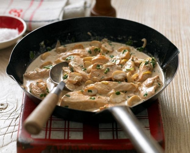 Creamy chicken in white sauce