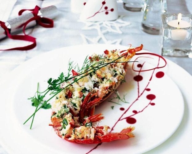 Grilled lobster thermidor