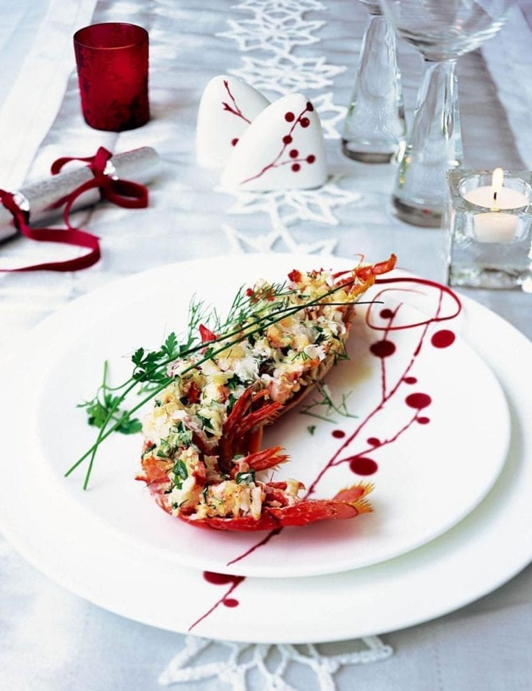 Grilled lobster thermidor