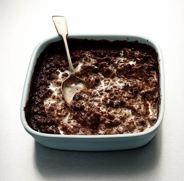 Chocolate orange rice pudding