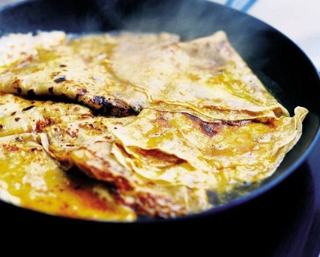 Tangerine crêpes suzette