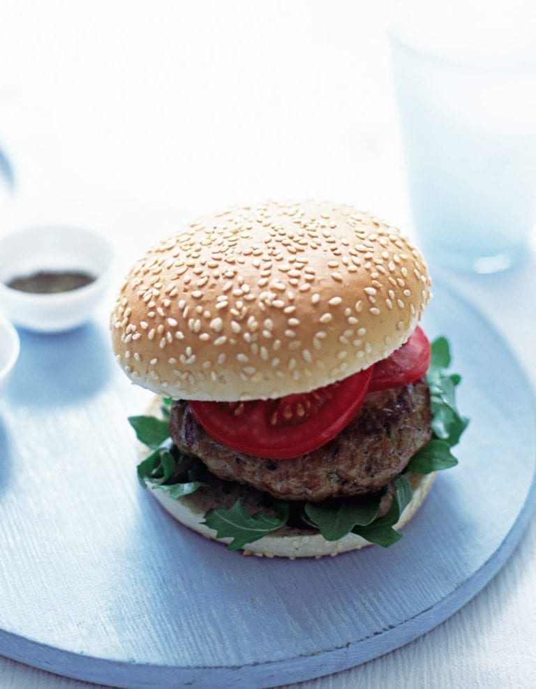 Thai pork burgers