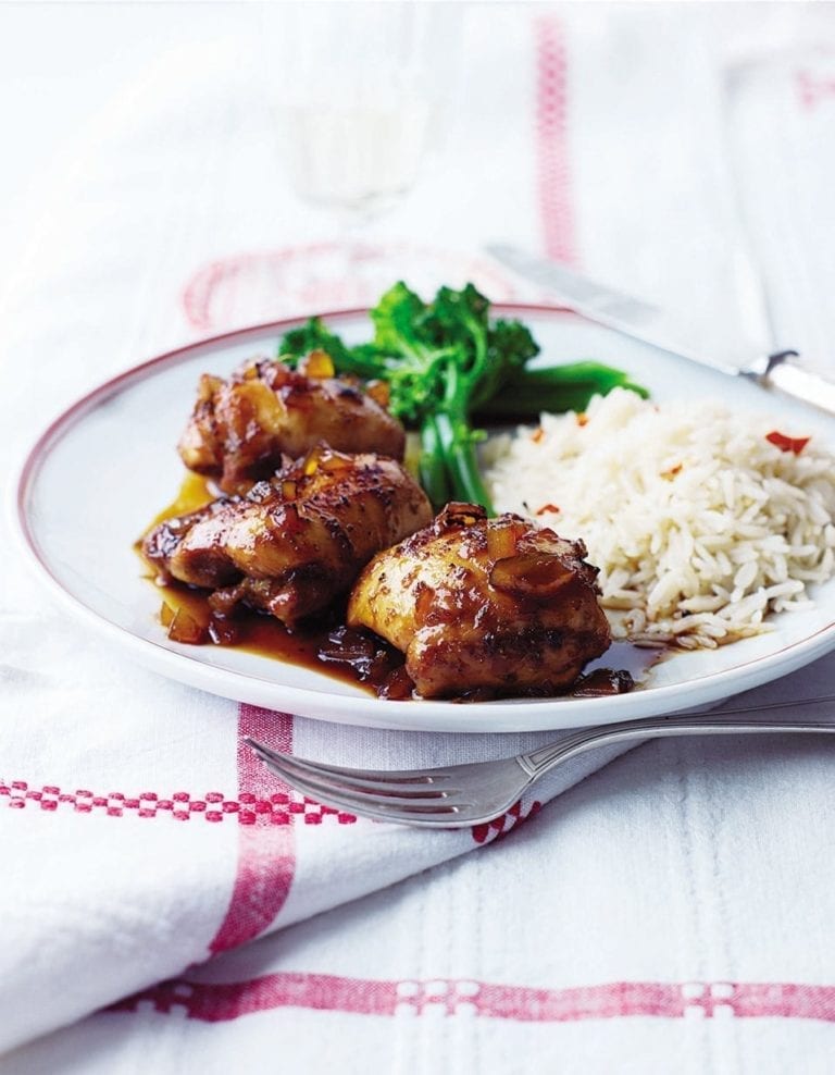 Sticky lime and ginger chicken