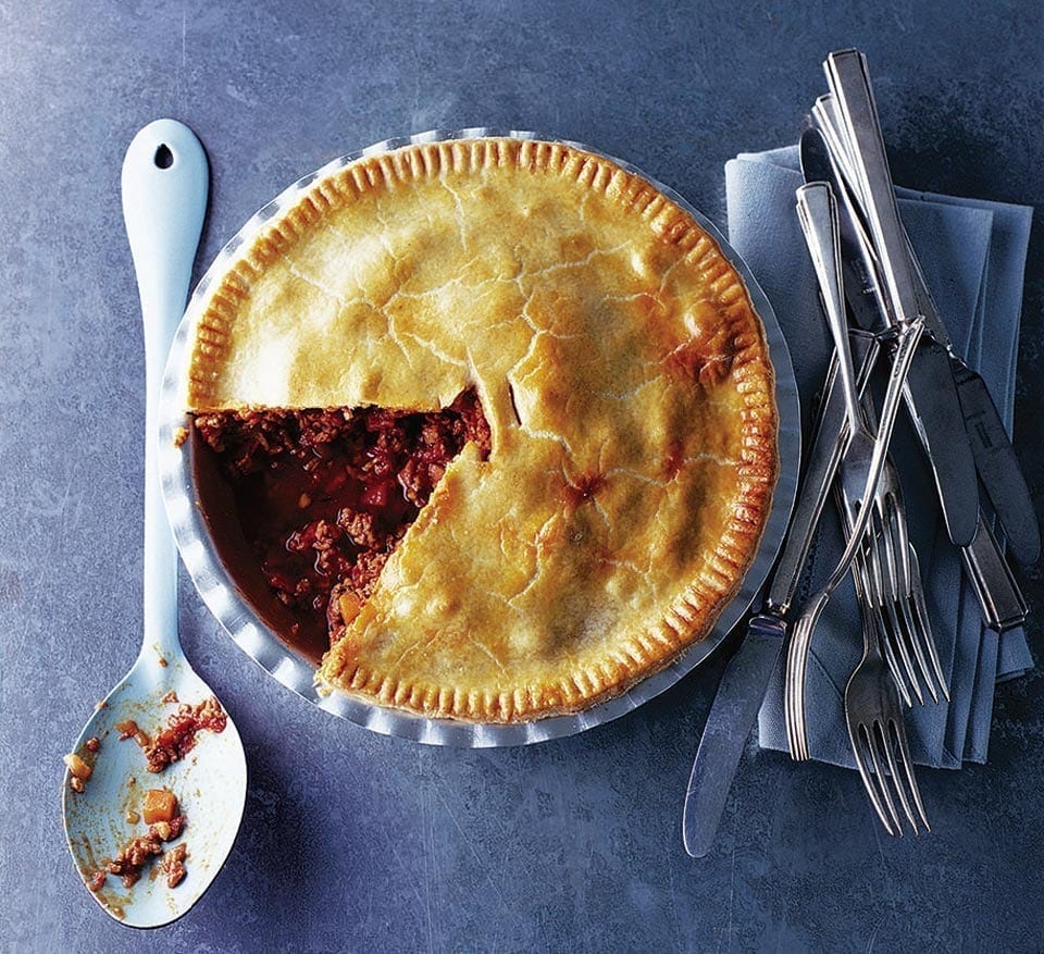 Savoury minced lamb pie recipe | delicious. magazine