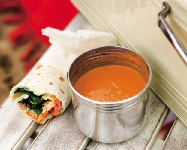 Creamy butternut squash and tomato soup
