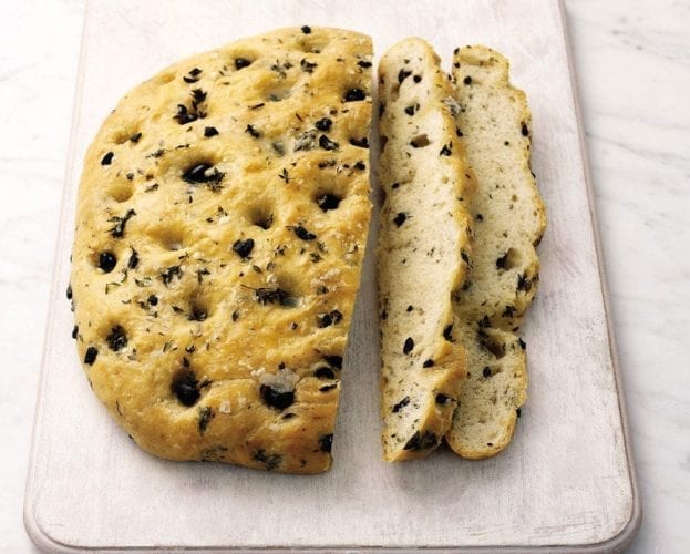Olive and thyme focaccia