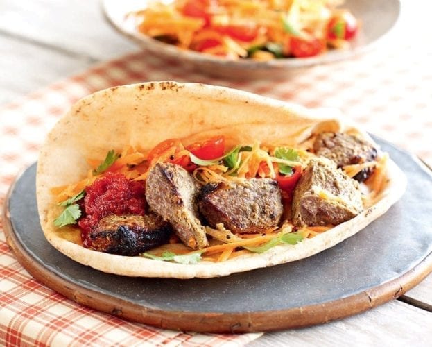 Chargrilled chicken tikka with spicy yogurt