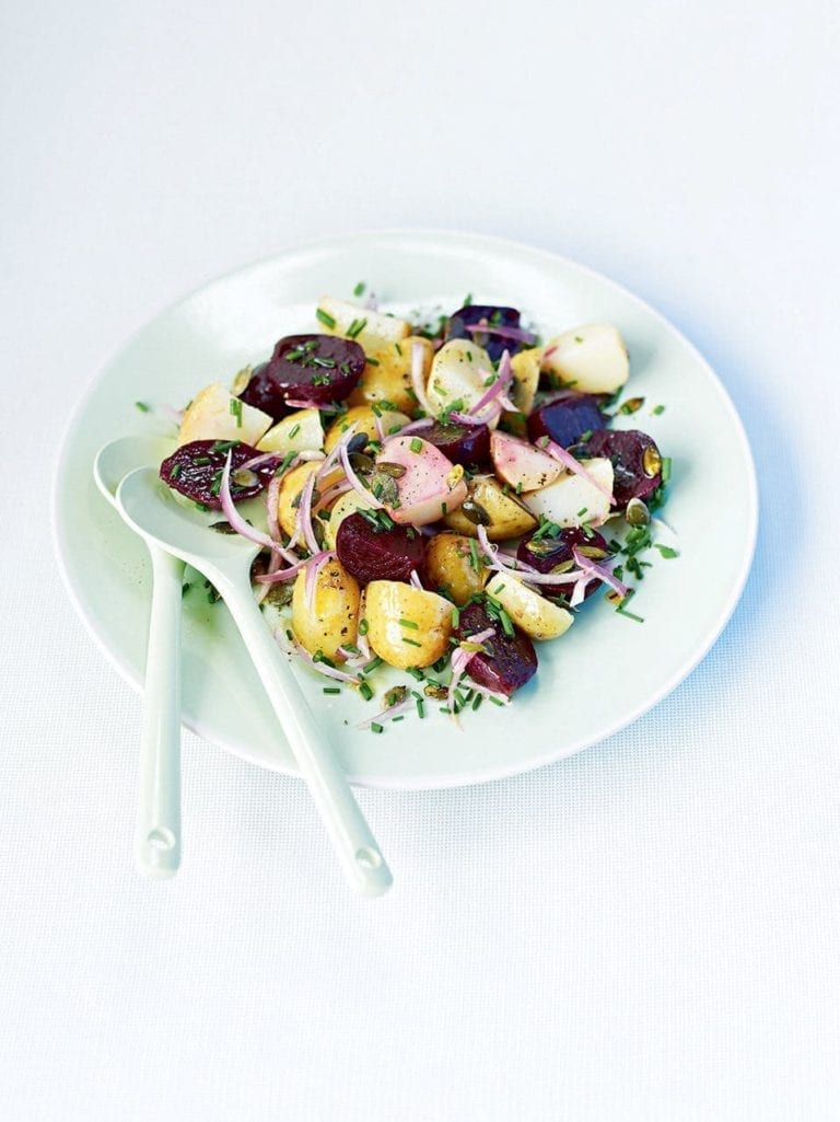 Beetroot, new potato and chive salad