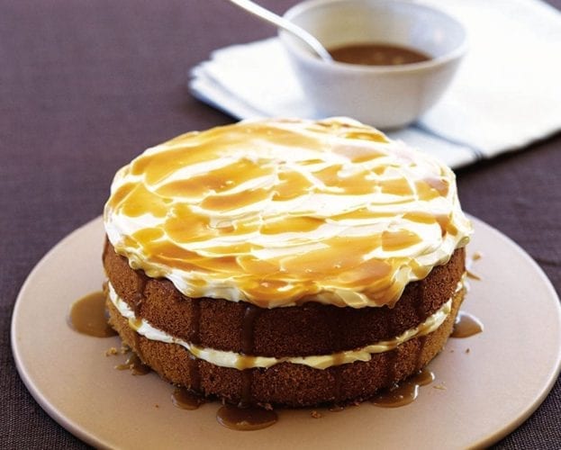Butterscotch sponge cake with cream cheese frosting