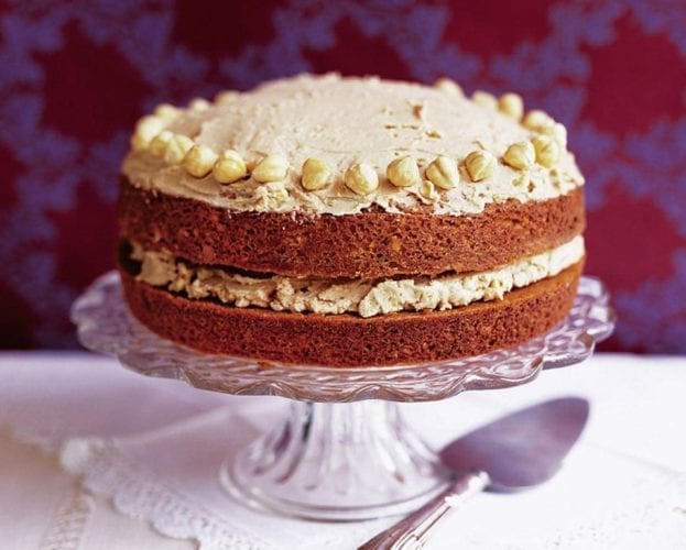 mocha and hazelnut cake