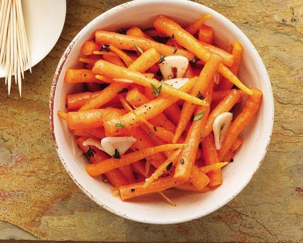 Roast carrot, beetroot and marjoram salad with fennel seed and yogurt dressing