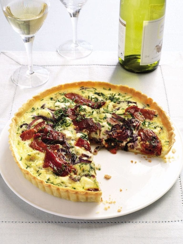 Goat’s cheese and red pepper tart