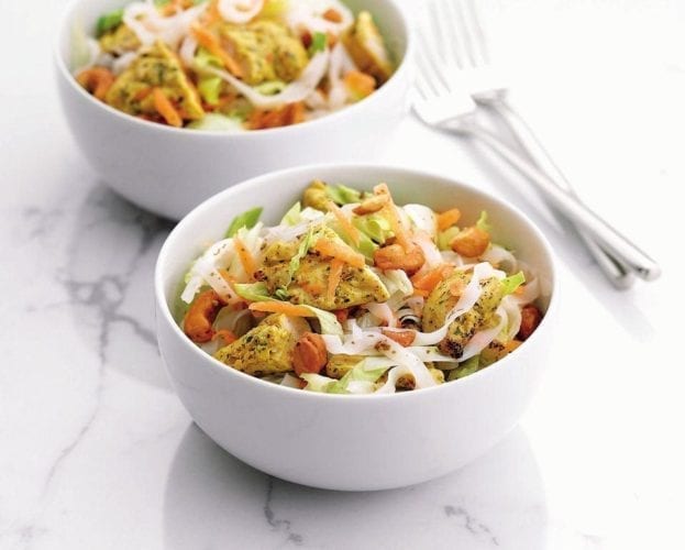 Chicken, cashew and noodle salad