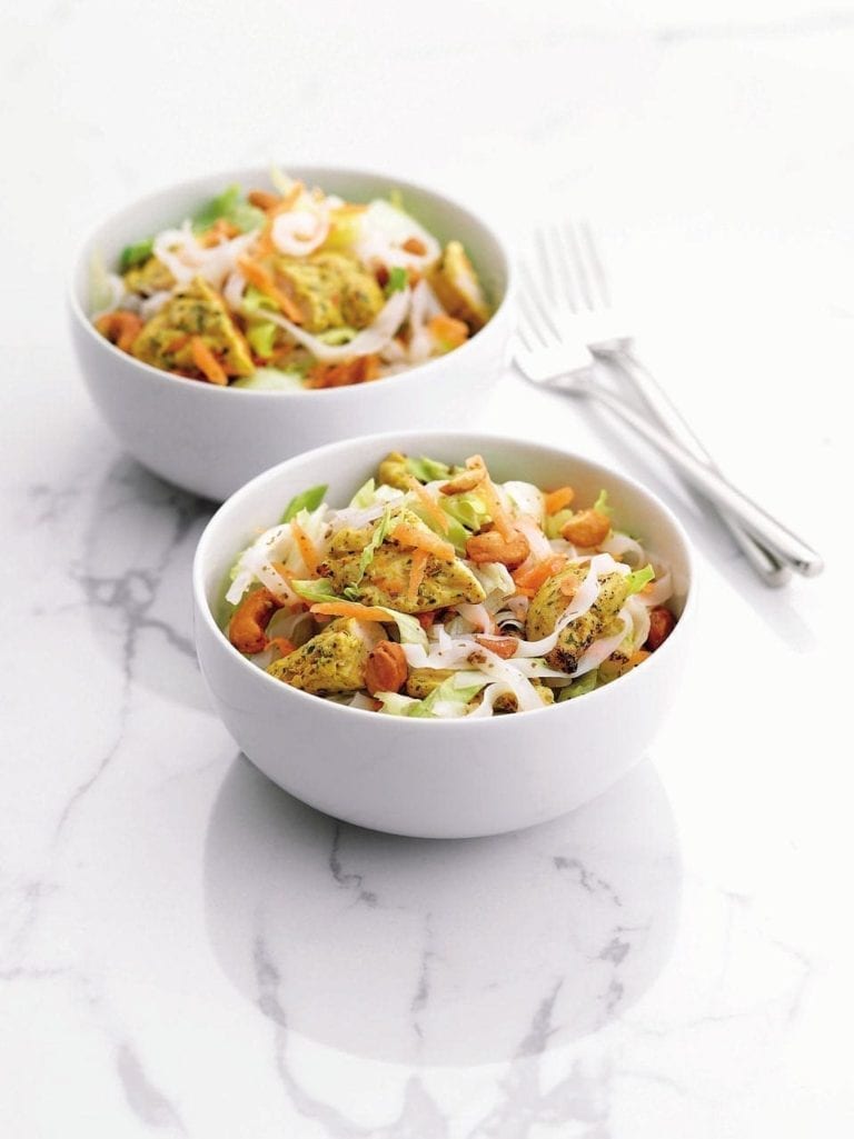 Chicken, cashew and noodle salad