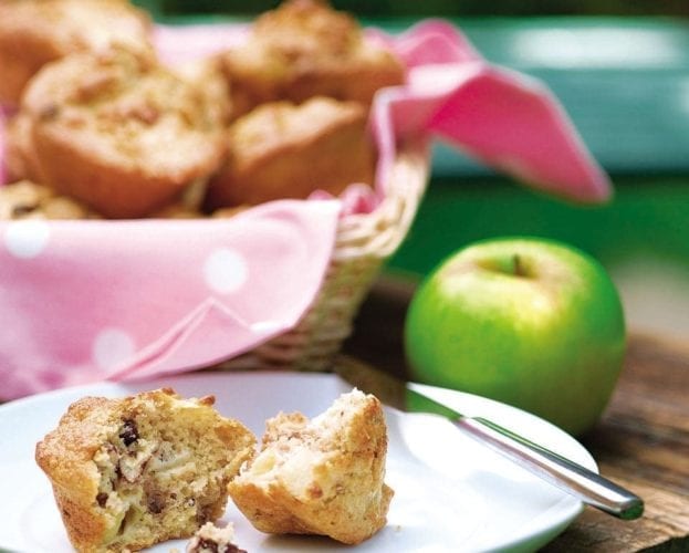 Pear, apple and cider muffins