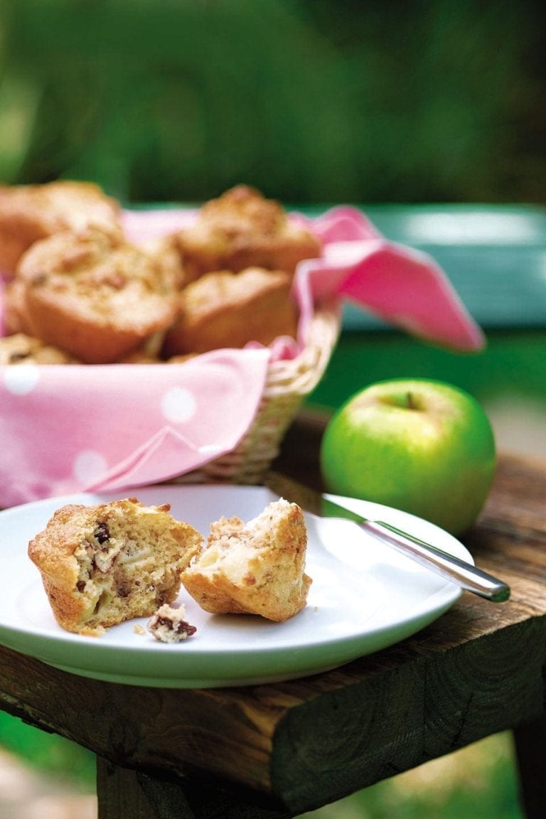 Apple, pecan and raisin muffins