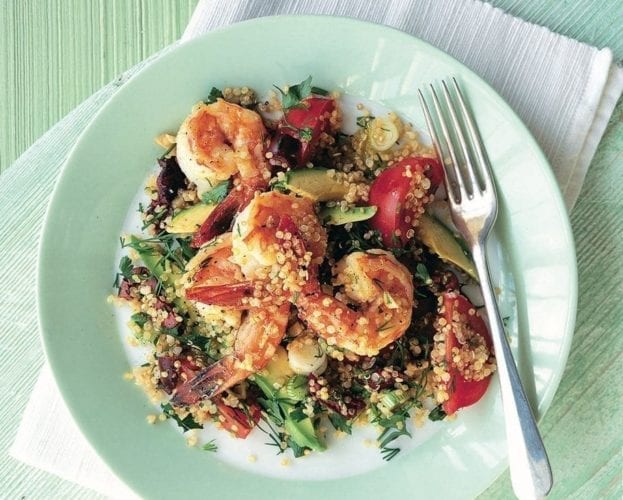Salmon and quinoa tzatziki salad