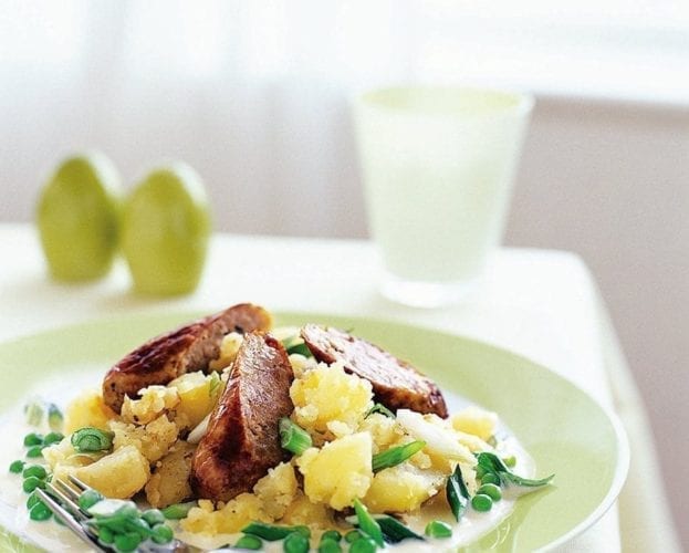 Summery sausage and mash
