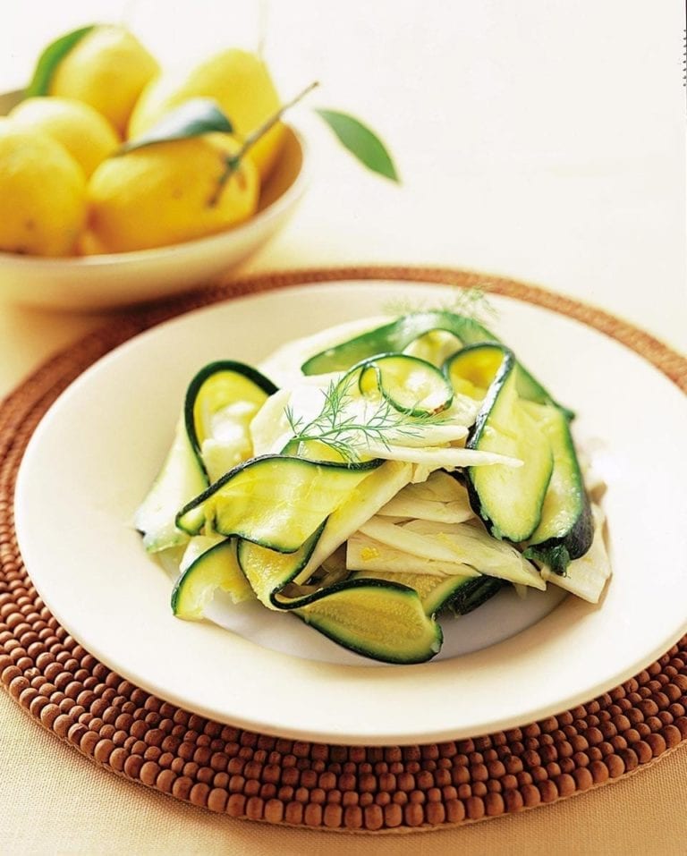 Courgette, fennel and potato salad