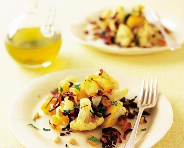 Warm cauliflower salad