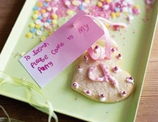 Vanilla cookie party invitations